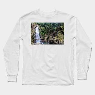 Mighty Pacific Northwest Waterfall Long Sleeve T-Shirt